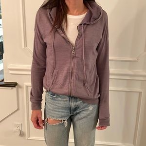 Splendid size small Light zip up sweatshirt purple/grey